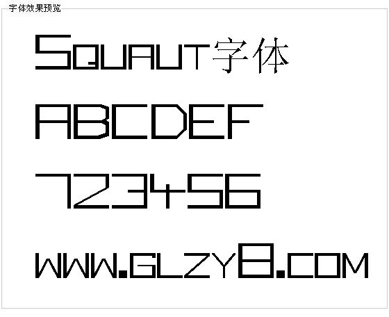 Squaut字体