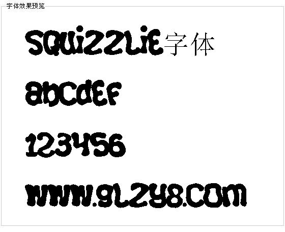 Squizzlie字体