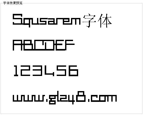 Squsarem字体