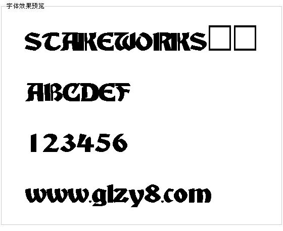 STAKEWORKS字体