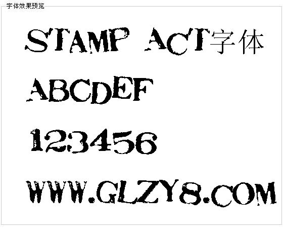 Stamp Act字体