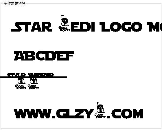 Star Jedi Logo MonoLine字体