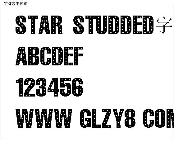 StaR StuDDeD字体