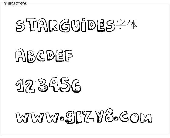 STARGUIDES字体