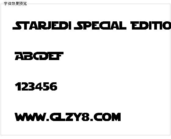 StarJedi Special Edition字体