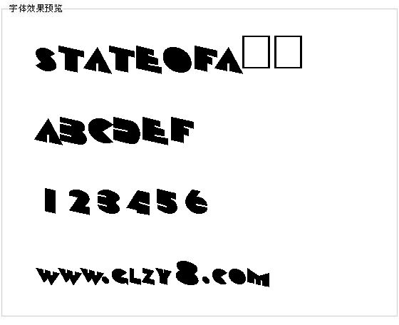 STATEOFA字体