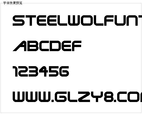 Steelwolfuntitled字体