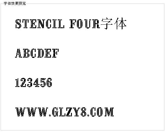 Stencil Four字体