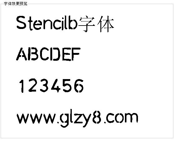 Stencilb字体