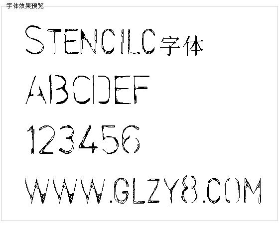 Stencilc字体