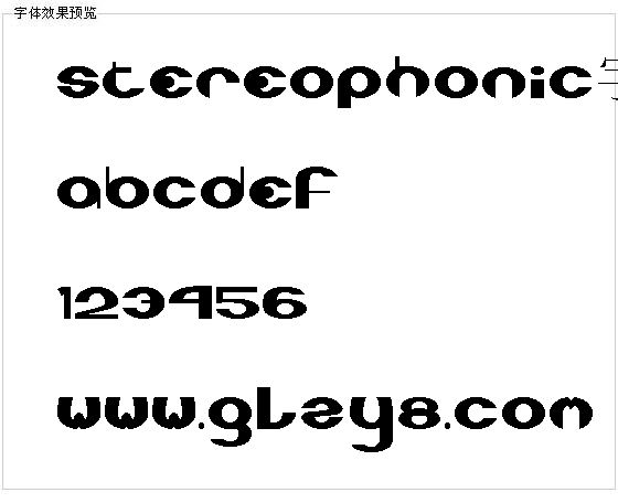 Stereophonic字体