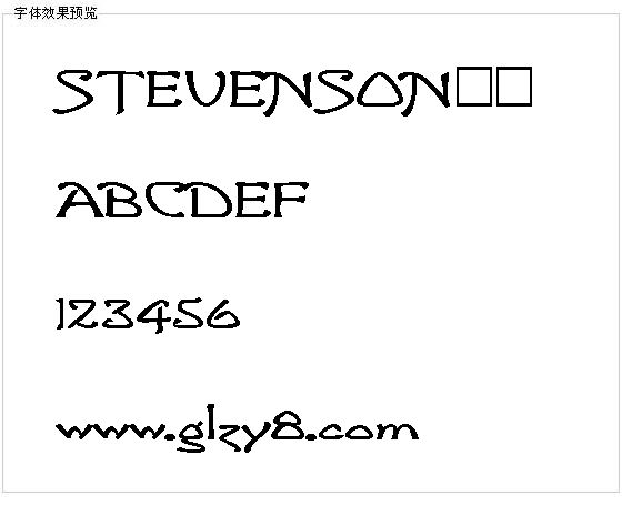 STEVENSON字体