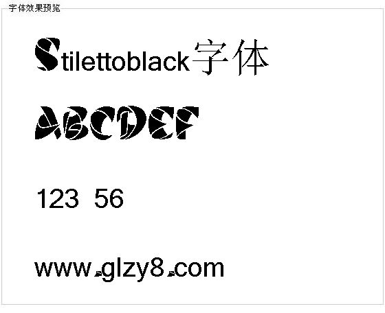 Stilettoblack字体