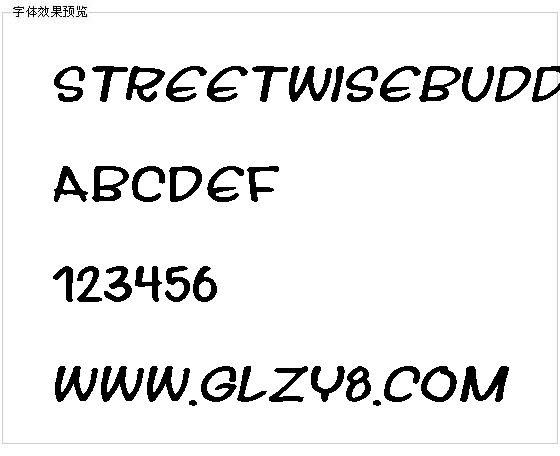 Streetwisebuddy字体