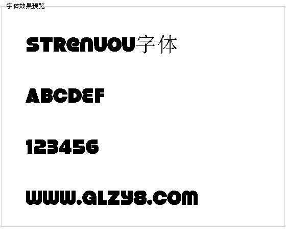 Strenuou字体