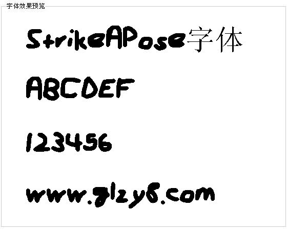 StrikeAPose字体