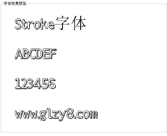 Stroke字体