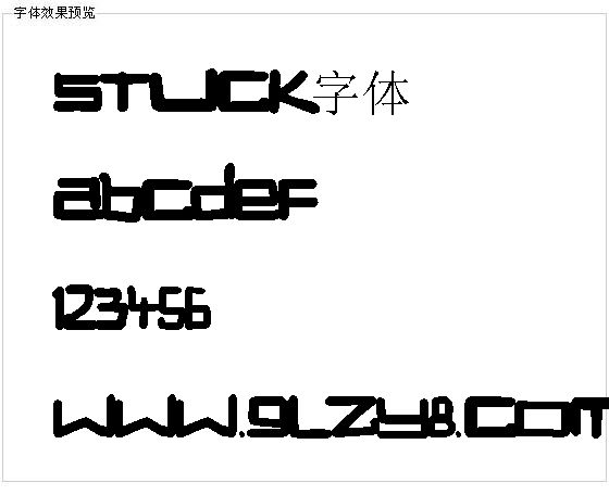 STUCK字体