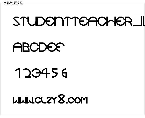 STUDENTTEACHER字体