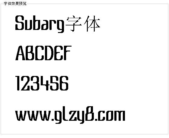 Subarg字体