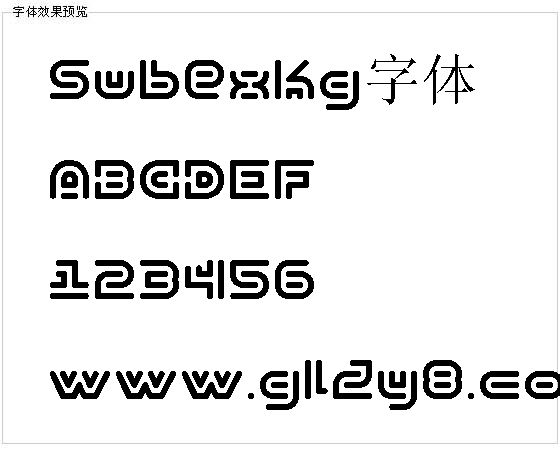 Subexkg字体