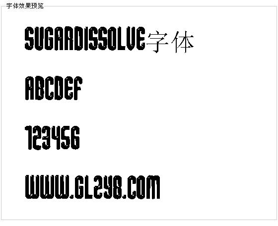 Sugardissolve字体