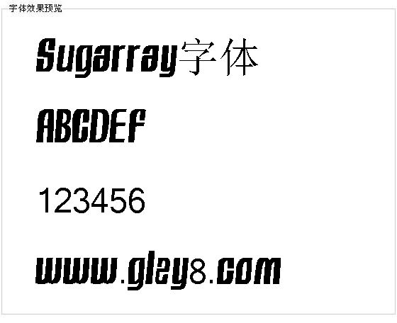 Sugarray字体