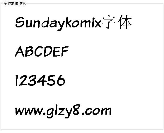 Sundaykomix字体