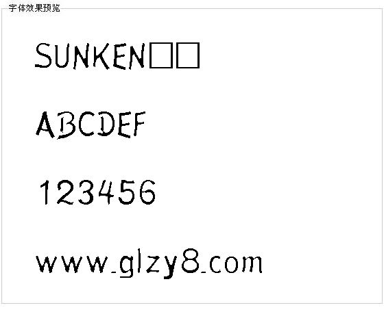 SUNKEN字体