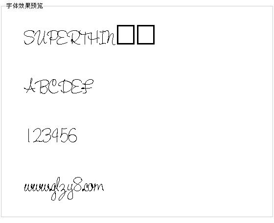 SUPERTHIN字体