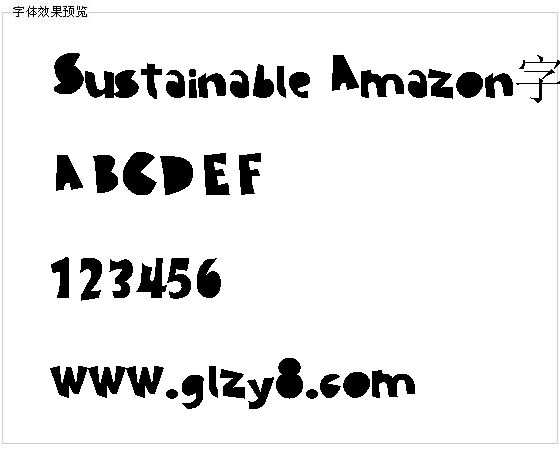 Sustainable Amazon字体