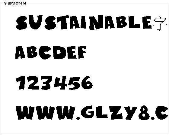 Sustainable字体