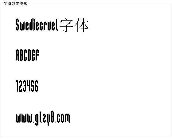 Swediecruel字体