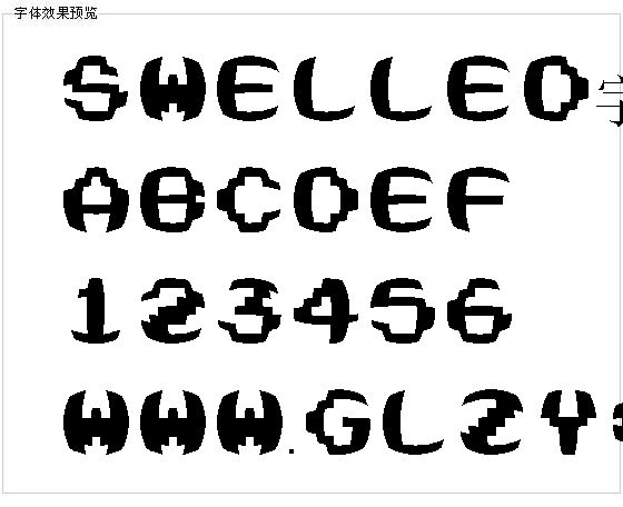Swelled字体