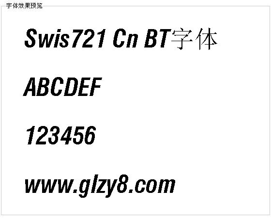 Swis721 Cn BT字体