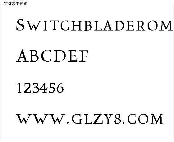 Switchbladeromance字体