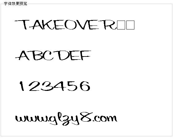 TAKEOVER字体