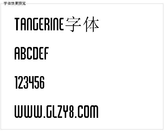 Tangerine字体