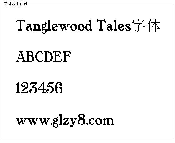 Tanglewood Tales字体