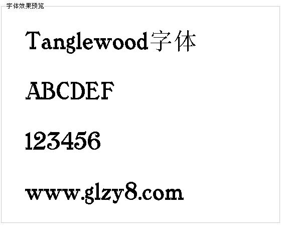 Tanglewood字体