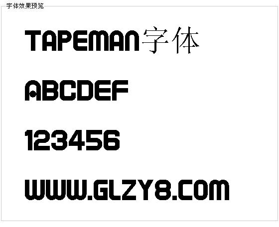 Tapeman字体