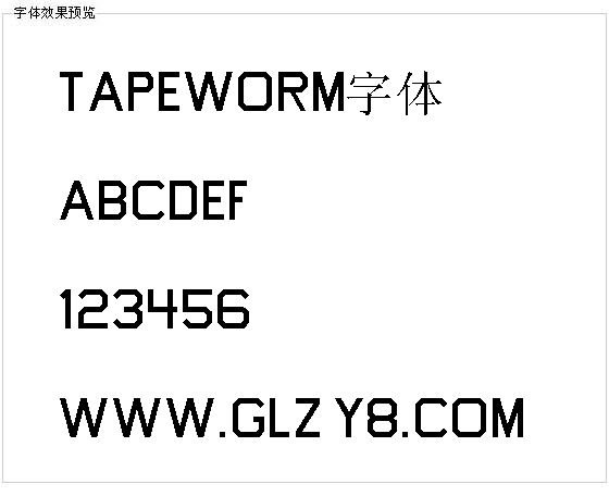 Tapeworm字体