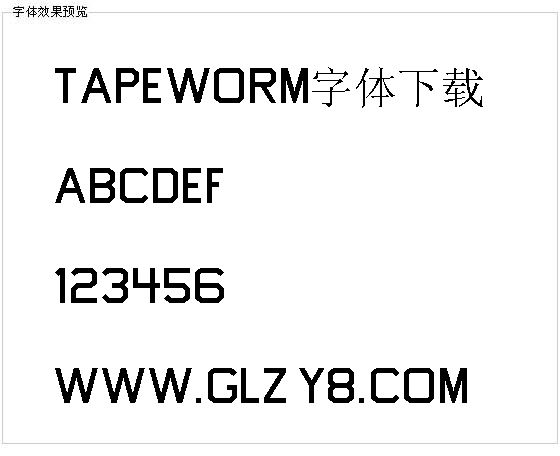 Tapeworm字体下载