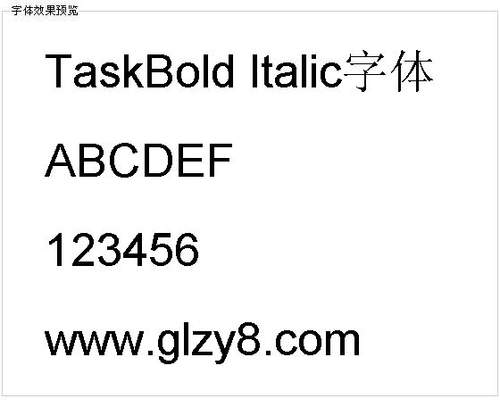 TaskBold Italic字体