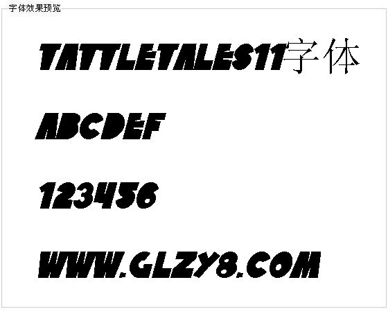 Tattletales11字体