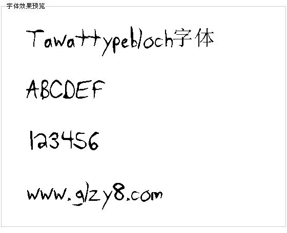 Tawattypebloch字体