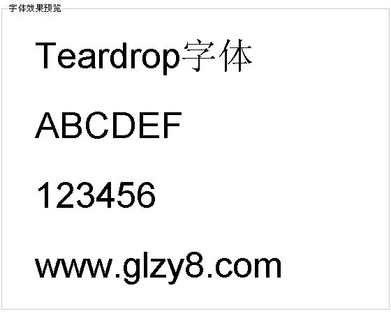 Teardrop字体