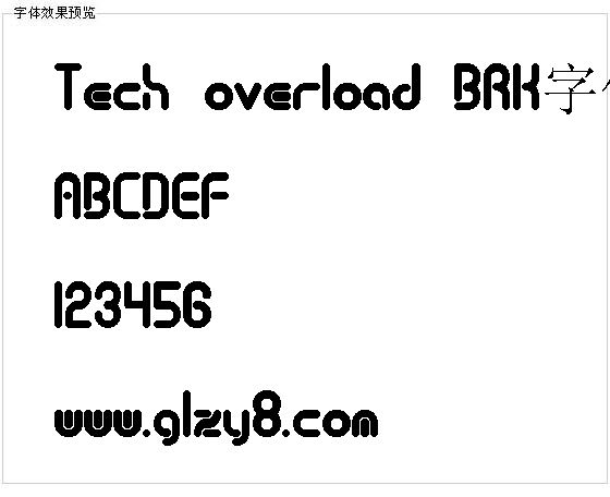 Tech overload BRK字体