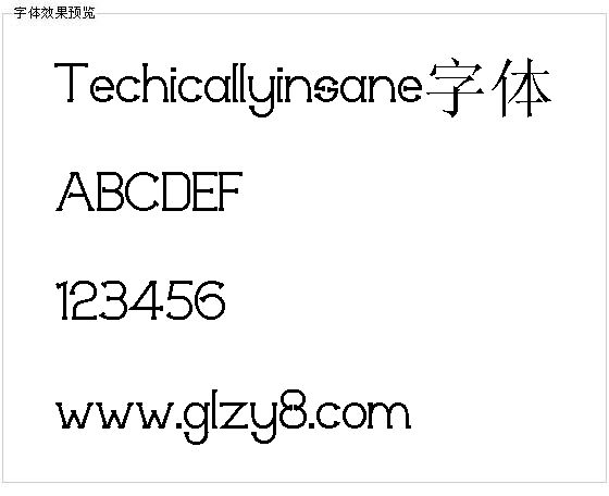 Techicallyinsane字体