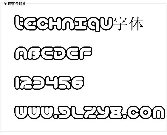 techniqu字体